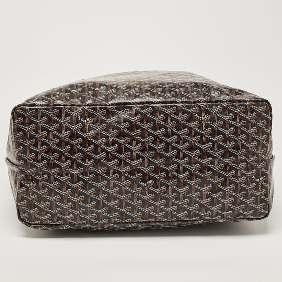 GOYARD Brown ine Coated Canvas and Leather Coeur Saint Louis GM Tote - Picture 6 of 8